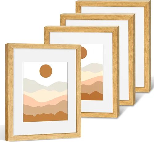 Miniatura 17 de Nacial Portarretratos de 5 x 7 pulgadas, juego de 4 portarretratos para fotos de 4 x 6 pulgadas con paspartú, para fotos de 5 x 7 pulgadas sin