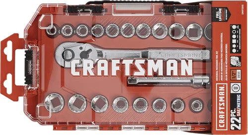 Miniatura 2 de CRAFTSMAN Juego de zócalos, universal, unidad de 1/2", 19 piezas (CMMT12015)