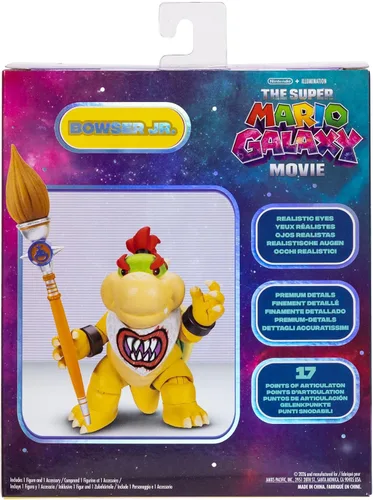 Miniatura 7 de Figuras de acción de la película Super Mario Galaxy de 5 pulgadas Serie 1 – Bowser Jr. Figura con accesorio de pincel – Detalles premium y 17 puntos