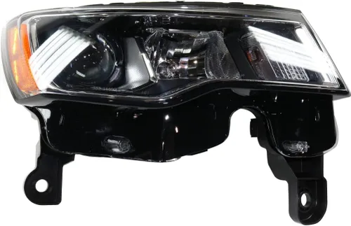 Miniatura 8 de Para Jeep Grand Cherokee 2017 2018 2019 2020 2021 lado del conductor de faros delanteros Tipo estándar Carcasa cromada Certificado CAPA