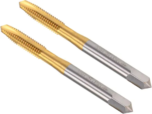 Miniatura 14 de Tapones de punta en espiral, rosca métrica M2 x 0.4, acero de alta velocidad con revestimiento de titanio 6542 - Aplicaciones: para taladrar