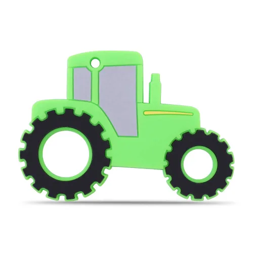 Miniatura 7 de Mordedor de silicona para automóvil de tractor para bebé, juguetes sensoriales para masticar, sin BPA, suaves y efectivos, juguetes para aliviar