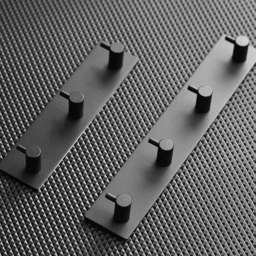 Miniatura 8 de giti island Ganchos autoadhesivos para toallas para baños, ganchos de pared negros para colgar toallas de baño, ganchos de ducha negros mate