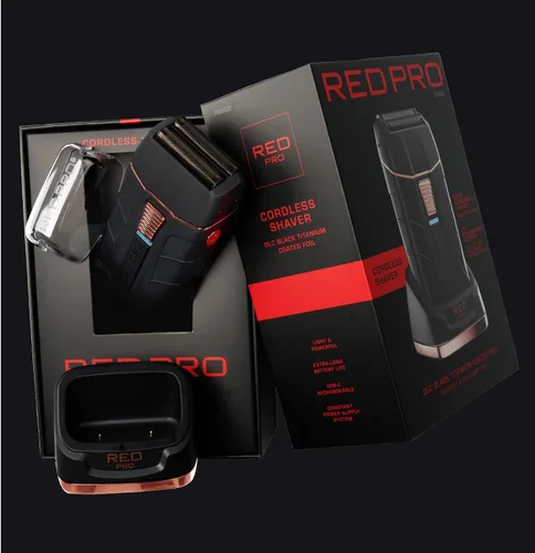 Miniatura 6 de RED Pro Cable de afeitadora de papel de titanio, afeitadora inalámbrica para hombres, potente rasuradora eléctrica USB-C recargable, hasta 170 Negro