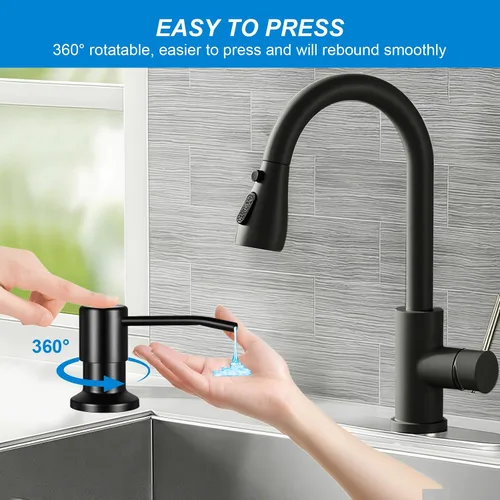 Miniatura 6 de Dispensador de Jabón Cejiuga para Fregadero de Cocina, Dispensador de Jabón Integrado Mejorado, Dispensador de Jabón de Encimera con Bomba y Kit