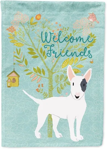 Miniatura 88 de Caroline's Treasures BB7594GF Bandera de jardín de Husky siberiano con texto en inglés "Welcome Friends" - Bandera decorativa para patio exterior