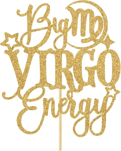 Miniatura 7 de Big Virgo Energy Cake Topper, feliz cumpleaños Virgo en agosto/septiembre, temporada de Virgo, 12 artículos de decoración de fiesta de cumpleaños