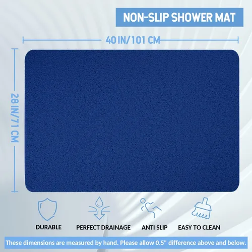 Miniatura 152 de Hargiis - Tapete antideslizante de secado rápido para tina y ducha, tapete exfoliante para pies, para baño, cocina u hotel, beige, 24 x 16 pulgadas