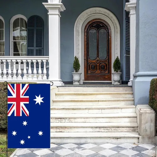 Miniatura 5 de Banderas pequeñas de jardín australianas pequeñas de 12 x 18 pulgadas, de doble cara, resistentes a la intemperie, para decoración al aire libre