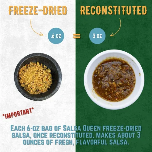 Miniatura 4 de Salsa Queen Salsa gourmet de chile rojo liofilizado Ingredientes frescos Vida útil de más de 3 años No necesita refrigeración Vegana