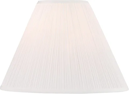 Miniatura 2 de Aspen Creative 33137, pantalla de lámpara de araña tradicional plisada de hongo, plisada blanca, 22,9 cm de parte superior x 45,7 cm de parte