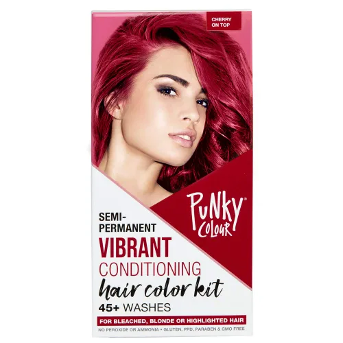 Punky Colour Box Kit Cherry on Top - Tinte semipermanente para el cabello, vegano, sin crueldad, dura hasta 35 lavados
