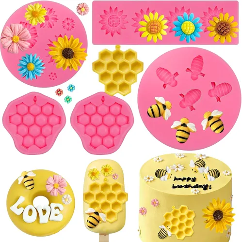 Miniatura 19 de 5 moldes de silicona para números de letras, molde de silicona de hojas de rosa, molde de números del alfabeto para fondant de chocolate, dulces
