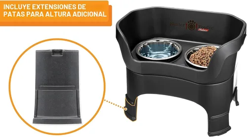 Miniatura 6 de Neater Feeder Deluxe - Soporte de tazón elevado para perro grande, antidesorden y antiderrames, de Estados Unidos, extensiones en las patas, juego