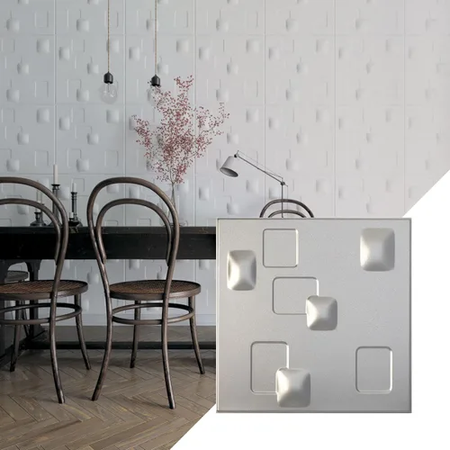 Miniatura 11 de Ekena Millwork 19 5/8 pulgadas de ancho x 19 5/8 pulgadas de alto, Avila EnduraWall Panel decorativo de pared 3D, óxido metálico envejecido