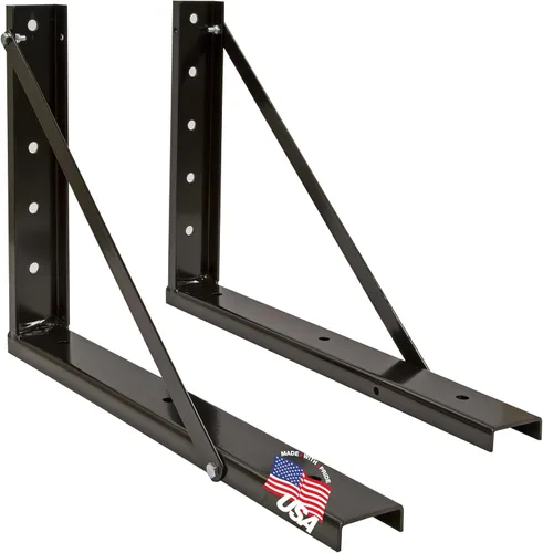 Miniatura 9 de Buyers Products 1701015 - Soportes de montaje de acero estructural negro soldado de servicio pesado para caja de herramientas debajo del camión