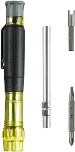Miniatura 12 de Klein Tools 32613 - Destornillador multibroca, destornillador de bolsillo HVAC de precisión 3 en 1 con puntas Phillips, ranuradas y Schrader
