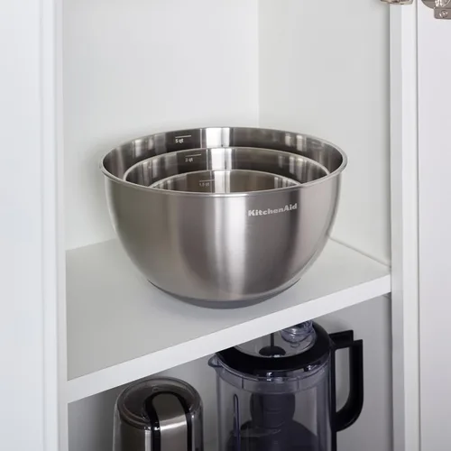 Miniatura 6 de Juego de tazones de mezcla de acero inoxidable KitchenAid, Juego de 3