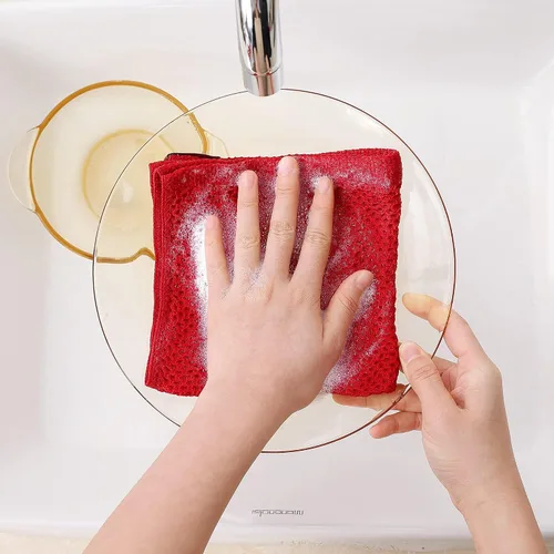 Miniatura 344 de Homaxy Trapos de cocina de 100% algodón, tejido de punto gofre, ultrasuaves, absorbentes y de secado rápido, 12 x 12 pulgadas, paquete de 6, blanco