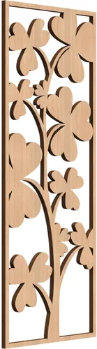 Miniatura 133 de 9 3/8 pulgadas de ancho x 24 3/8 pulgadas de alto x 1/4 pulgadas de alto, Bradford Paneles de pared decorativos de madera de calado, roble rojo rojo