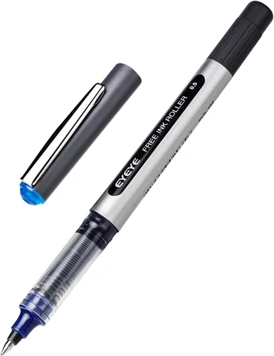 Miniatura 3 de EYEYE Paquete de 25 bolígrafos azules de punta extra fina de 0.020 in, secado rápido, tinta líquida, bolígrafo de escritura suave para diario, toma