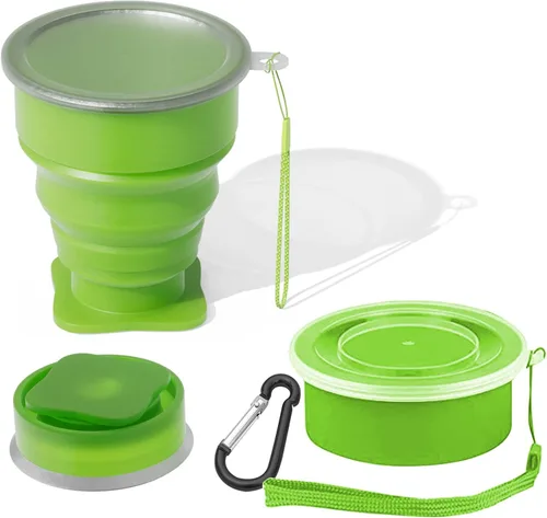 Miniatura 13 de Collapsible Cup - Silicone Foldable Cup-Expandable Folding Drinking Cup -Reusable Portable Mugs Cup For Travel, Camping, Hiking, Survival, Car
