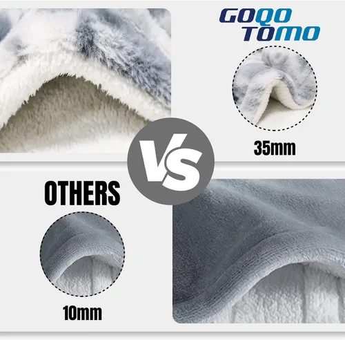 Miniatura 3 de GOQO TOMO Manta Eléctrica Térmica 50" x 60" Throw Wrap con 12 Niveles de Calefacción para Uso en Casa y Oficina Gris Degradado-H60 12 Heating