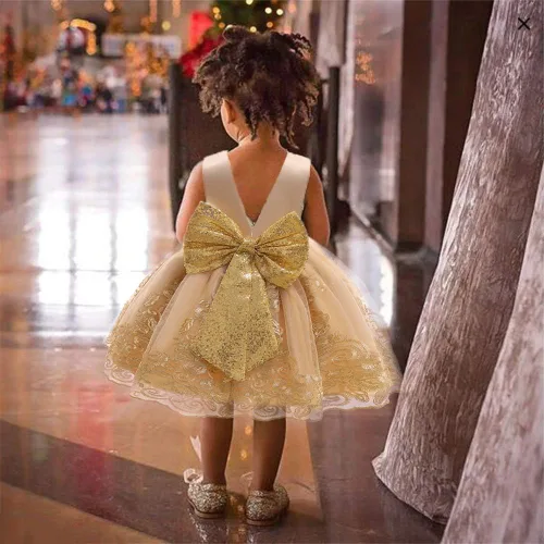 Miniatura 56 de CMMCHAAH - Vestidos de encaje para concursos de niñas bebés de 0-6 años, vestido formal para fiestas con diadema