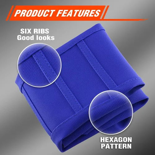 Miniatura 8 de Funda de asiento para moto fewfuss - Funda de asiento universal con raya blanca para moto de tierra - Fundas de asiento para moto de motorcross Azul
