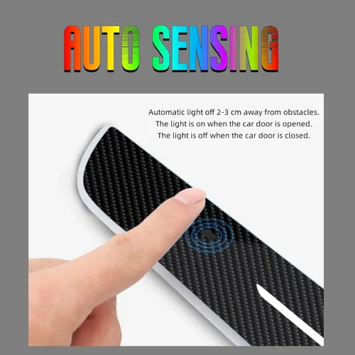Miniatura 5 de Luces LED para umbral de puerta de auto, luces de bienvenida personalizables para puerta de auto, regalos de cumpleaños y día de Navidad para Negro
