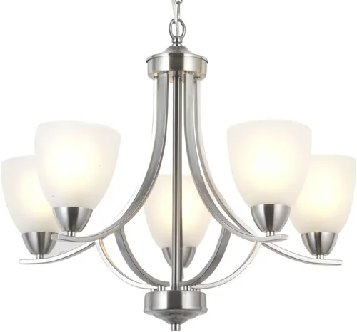 Miniatura 12 de 5 Light Shaded Contemporary Chandeliers with Alabaster Glass Black Rustic Light Fixtures Ceiling Hanging Mid Century Modern Pendant Lighting for