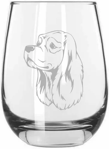Miniatura 496 de Sakhalin Husky Dog - Copa de vino grabada personalizada de 15.25 onzas sin tallo