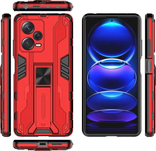 Miniatura 5 de Pzwoxukhov Funda para Xiaomi Redmi Note 12 Pro+ 5G/Note 12 Pro Plus, funda protectora para teléfono con función de atracción magnética, color azul