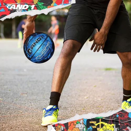Miniatura 3 de AND1 Chaos Basketball: Official Regulation (29.5 inches) Rubber - Deep Channel Construction Streetball, Made for Indoor Outdoor Basketball