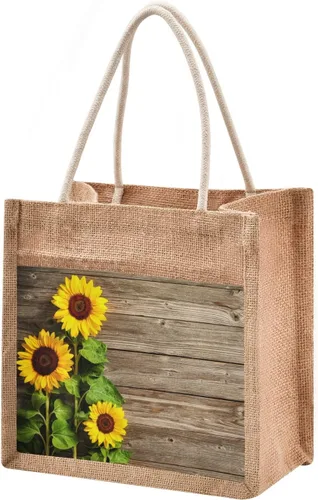 Miniatura 11 de CaTaKu Divertida bolsa de yute con asas y cremallera para gatos, bolsa de arpillera reutilizable con bolsillo frontal de lona, regalo para bodas, 12