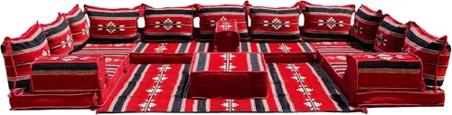 Miniatura 8 de Sofá de piso modular hecho a mano arabicsofa – Asiento oriental Majlis con cojines de respaldo