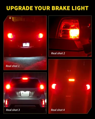 Miniatura 6 de AUXLIGHT Bombillas LED estroboscópicas y traseras de freno 1156 7506, color rojo, 320 % más brillante, 1141 1003 BA15S 1156A, bombillas LED