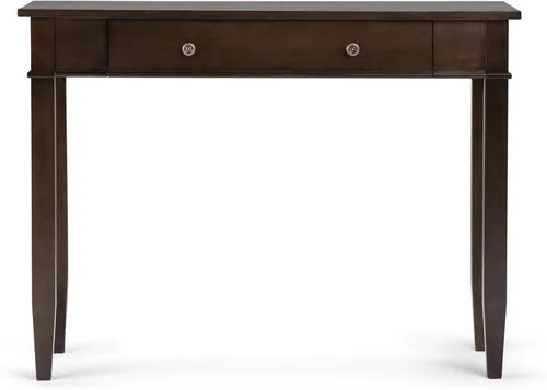 Miniatura 8 de SIMPLIHOME Carlton Desk - Escritorio de madera maciza de 42 pulgadas de ancho en marrón moreno, mesa de computadora de oficina en casa de transición
