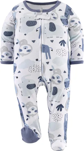 Miniatura 4 de The Peanutshell Pijama con pies para bebés niños, para dormir y jugar, paquete de 3