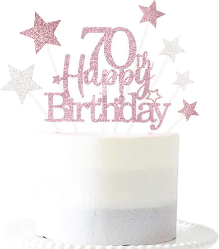 Miniatura 27 de Decoración brillante para tarta de primer cumpleaños feliz con estrella, adornos personalizados para tarta de 1 cumpleaños, decoraciones de fiesta