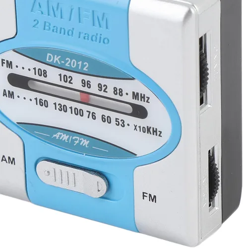 Miniatura 9 de Radio portátil, radio transistor de bolsillo AM FM con altavoz y conector para auriculares, para viajes al aire libre y uso doméstico (azul plateado)