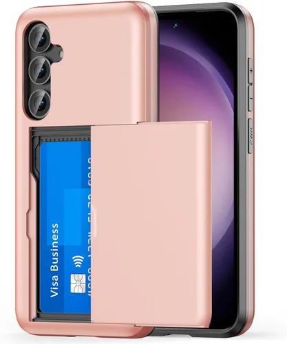 Miniatura 11 de Jiunai Funda para Samsung Galaxy S22 Plus Funda tipo cartera para tarjetas de crédito, soporte para efectivo, bolsillo deslizante de doble capa