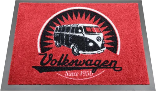 Miniatura 12 de BRISA VW Collection - Tapete para el pie de Volkswagen, atrapador de suciedad para zapatos con escarabajo, T1, T2, T3 Bus, motivo GTI
