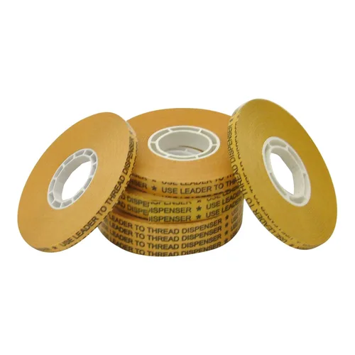 Miniatura 3 de JVCC ATG Tape [Acid Neutral] (ATG-7502): 3/4 pulg. x 36 yardas (Adhesivo transparente sobre revestimiento dorado)