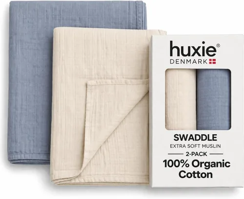 Miniatura 14 de Swaddle - 100% algodón orgánico - Mantas de muselina para recién nacido, 47 x 47 pulgadas (corazones verdes)