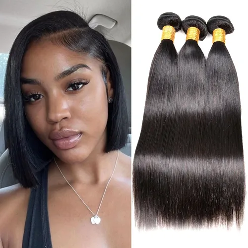 Miniatura 32 de Paquetes de cabello afro rizado y kinky, extensiones de cabello humano de 8 pulgadas, tejido rizado sin procesar, doble entretejido, virgen