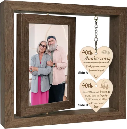 Miniatura 20 de EYITUPC No Puedo Decir Que Te Amo Lo Suficiente - Así Que Este Es Tu Recordatorio - Marco de Fotos Giratorio, Regalos Sentimentales de "Te Amo