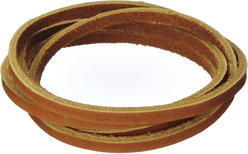 Miniatura 2 de Realeather Crafts Latigo Lace.125" por 4 yd Carded, Chieftan", marrón (ROC04-0260)