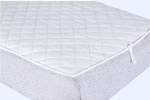 Miniatura 2 de QuickZip - Cubrecolchón plano impermeable para cuna, 100% algodón, color blanco, lujosamente suave. Combina perfectamente con las sábanas
