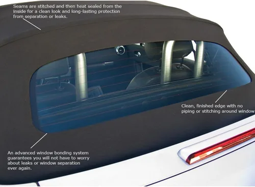Miniatura 5 de Sierra Auto Tops Convertible Top Reemplazo para Audi TT Roadster 2000-2006, Stayfast Canvas, Negro